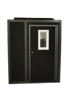 4' x 6' Modular Enclosure. Black exterior with ventilation on the ceiling