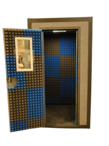 4'x4' GK booth with custom interior acoustic foam